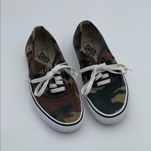 Vans Camouflage Sneakers with White Laces